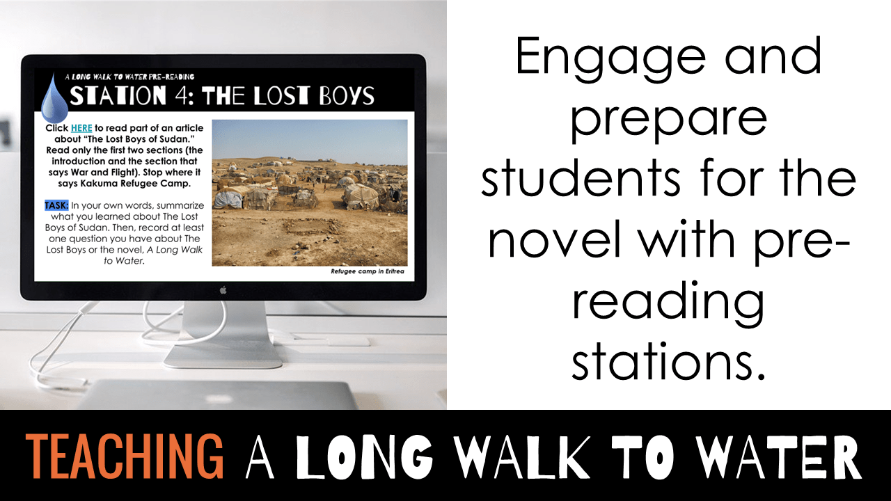 A Long Walk toward Water pre-reading learning stages